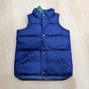 LL Bean Kids Down Field Vest Dark Blue DownTek Puffer Medium 6X-7，8 New